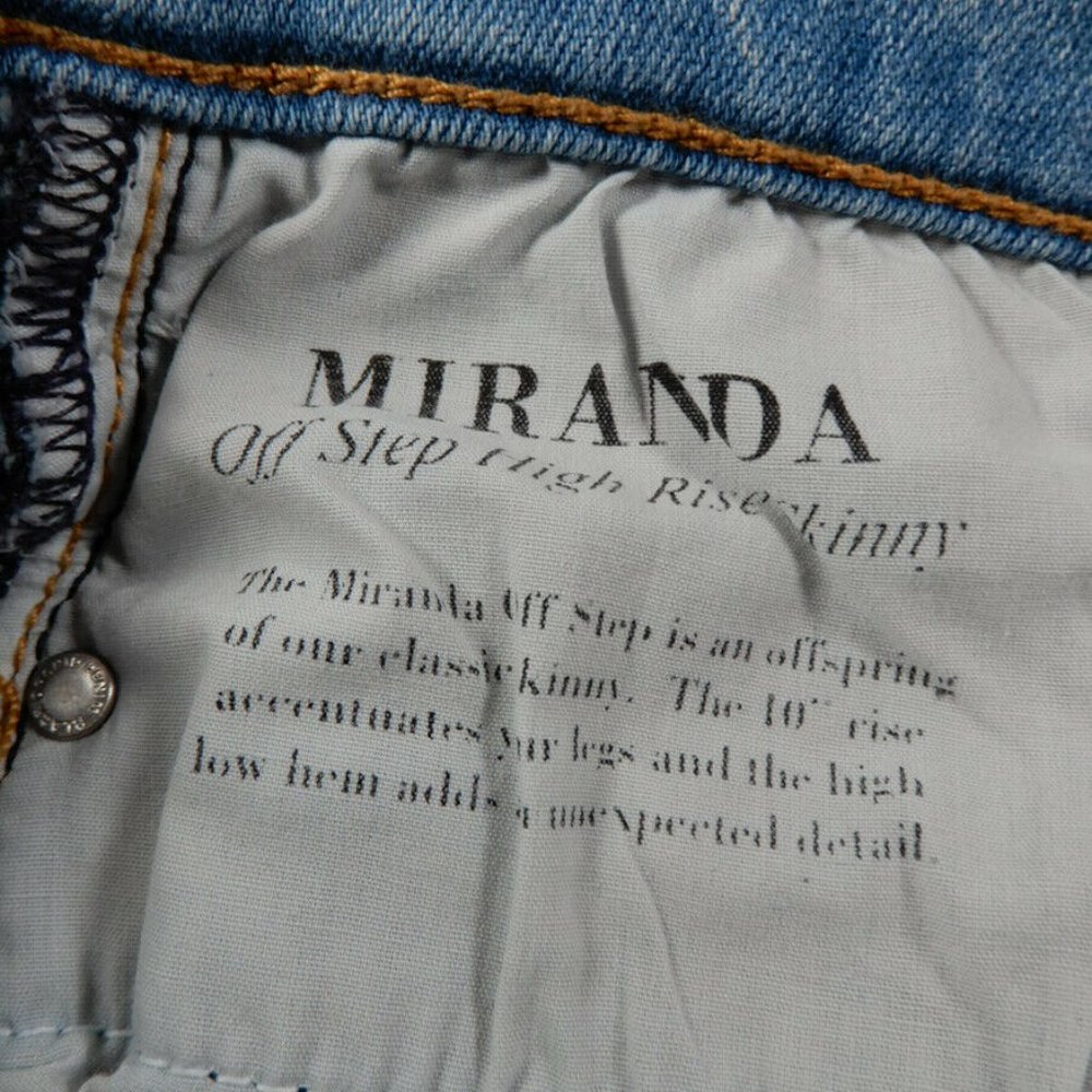 BLACK ORCHID Miranda High Rise Skinny JEANS 29 Step Hem Leopard Blue Denim NEW - Picture 10 of 10